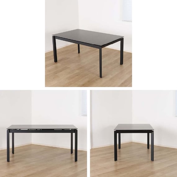 伸長式ダイニングテーブル5点セット(DTアーバンEX 幅150/190cm BK/DC アーバン DGY)【島忠ホームズ商品】 23枚目画像