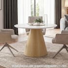 円形ダイニングテーブル(ルーナ100 WH)【島忠ホームズ商品】 1枚目画像