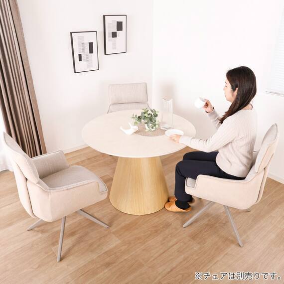 円形ダイニングテーブル(ルーナ100 WH)【島忠ホームズ商品】 10枚目画像