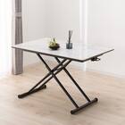 セラミック昇降ダイニングテーブル(DT12075 WH) 1枚目画像