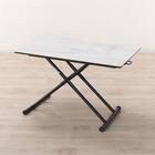 セラミック昇降ダイニングテーブル(DT12075 WH) 3枚目画像