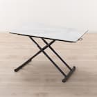 セラミック昇降ダイニングテーブル(DT12075 WH) 3枚目画像