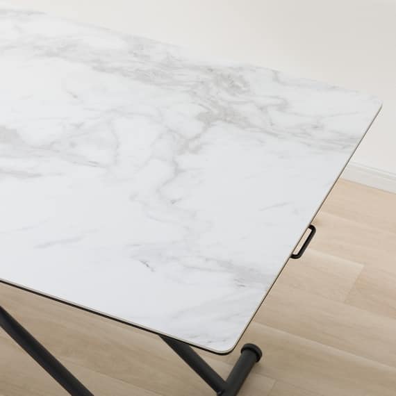 セラミック昇降ダイニングテーブル(DT12075 WH) 8枚目画像