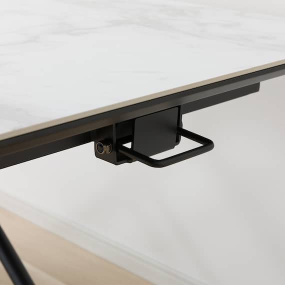 セラミック昇降ダイニングテーブル(DT12075 WH) 10枚目画像