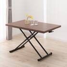 昇降ダイニングテーブル(DT12075 メラミン MBR) 1枚目画像