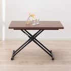 昇降ダイニングテーブル(DT12075 メラミン MBR) 2枚目画像