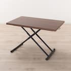 昇降ダイニングテーブル(DT12075 メラミン MBR) 3枚目画像