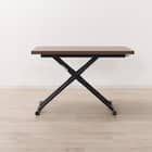 昇降ダイニングテーブル(DT12075 メラミン MBR) 4枚目画像