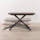 昇降ダイニングテーブル(DT12075 メラミン MBR) 5枚目画像