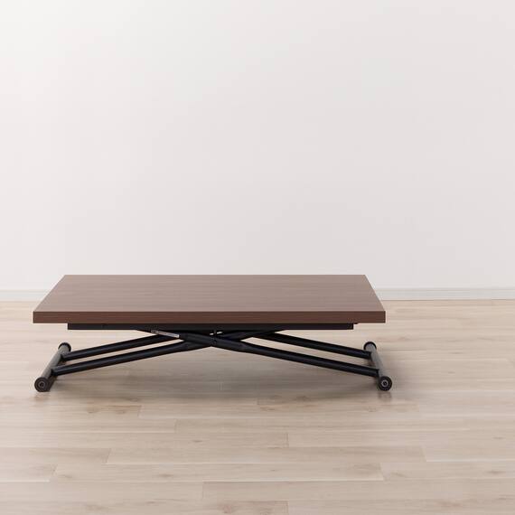 昇降ダイニングテーブル(DT12075 メラミン MBR) 6枚目画像