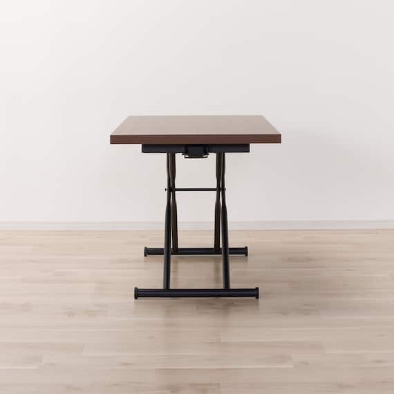 昇降ダイニングテーブル(DT12075 メラミン MBR) 7枚目画像