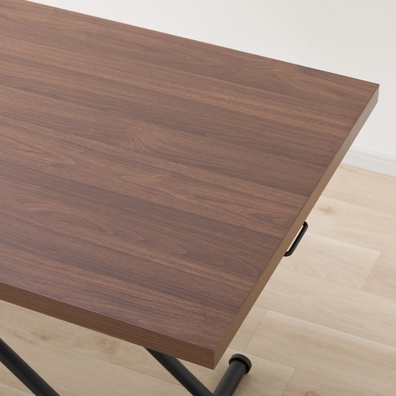 昇降ダイニングテーブル(DT12075 メラミン MBR) 8枚目画像