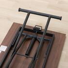 昇降ダイニングテーブル(DT12075 メラミン MBR) 12枚目画像