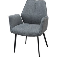 ダイニングチェア(SF025 4本脚肘付き GY/BK)