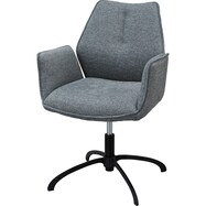 ダイニングチェア(SF025 回転脚肘付き GY/BK)