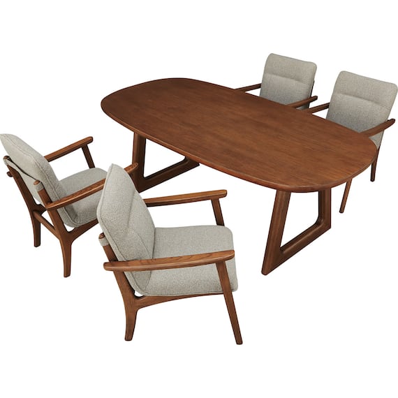 ダイニングテーブル5点セット(MF508 MBR) 3枚目画像