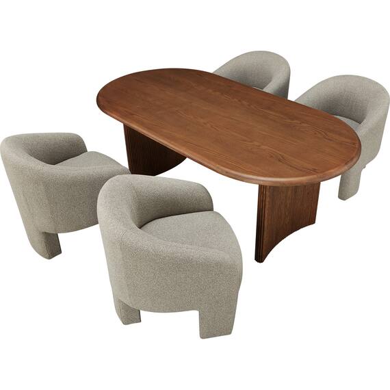 ダイニングテーブル5点セット(MF509 MBR) 3枚目画像