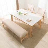 傷・汚れに強いファブリック ダイニングテーブル4点セット(T-12/C-50/B-34  NSF）