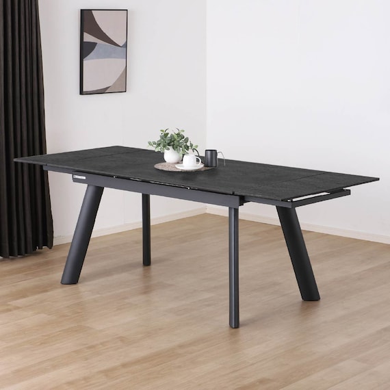 伸長式セラミックダイニングテーブル(フレックス EX140/200 GY)【島忠ホームズ商品】 1枚目画像