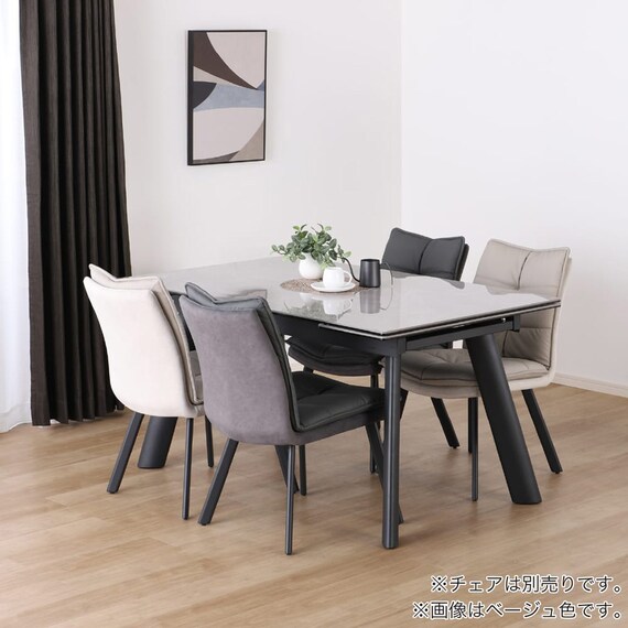 伸長式セラミックダイニングテーブル(フレックス EX140/200 GY)【島忠ホームズ商品】 13枚目画像