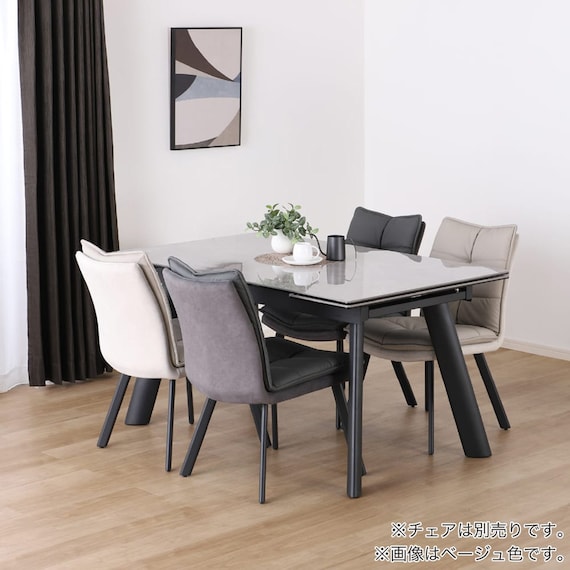 伸長式セラミックダイニングテーブル(フレックス EX140/200 GY)【島忠ホームズ商品】 13枚目画像
