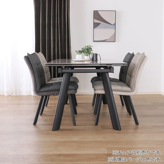 伸長式セラミックダイニングテーブル(フレックス EX140/200 GY)【島忠ホームズ商品】 14枚目画像