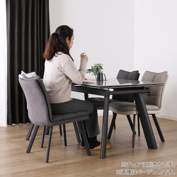 伸長式セラミックダイニングテーブル(フレックス EX140/200 GY)【島忠ホームズ商品】 16枚目画像