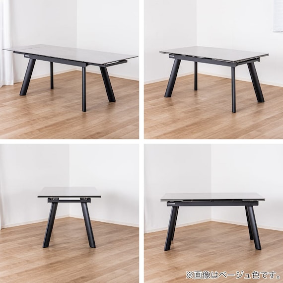 伸長式セラミックダイニングテーブル(フレックス EX140/200 GY)【島忠ホームズ商品】 17枚目画像
