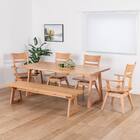 ダイニング6点セット(イブキ DT180/肘付き回転/肘なし回転/ベンチ NA)【島忠ホームズ商品】 1枚目画像