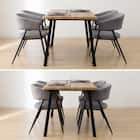 なぐり加工ダイニングテーブル (幅140cm OT01) 11枚目画像