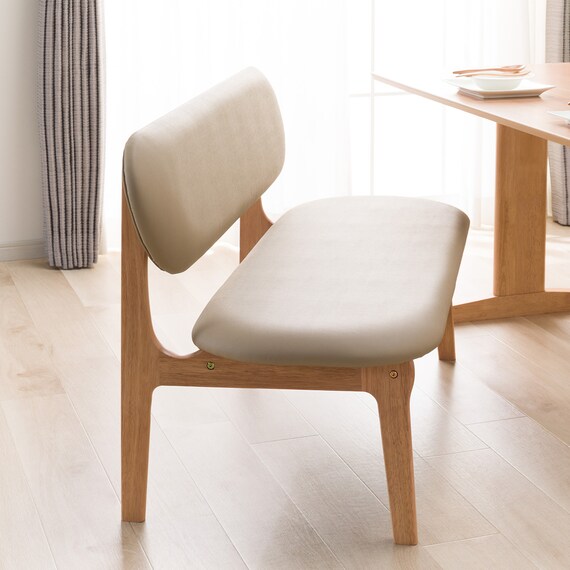 2人掛けダイニングチェア(RX001 NA/BE) 1枚目画像