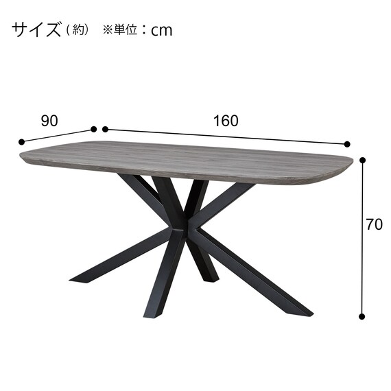 ダイニングテーブル(SH101 160 GY/BK) 10枚目画像