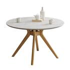 円形メラミン天板テーブル (幅110cm グレー/ナチュラル) 1枚目画像