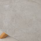 円形メラミン天板テーブル (幅110cm グレー/ナチュラル) 4枚目画像