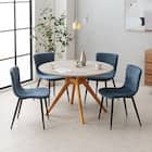 円形メラミン天板テーブル (幅110cm グレー/ナチュラル) 6枚目画像