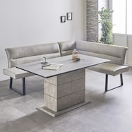 セラミック天板テーブル 収納付き (幅140cm)