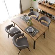 なぐり加工ダイニング5点セット (幅140cm OT01)