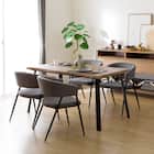 なぐり加工ダイニング5点セット (幅140cm OT01 ダークグレー) 9枚目画像