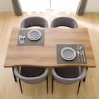 なぐり加工ダイニング5点セット (幅140cm OT01 ダークグレー) 10枚目画像