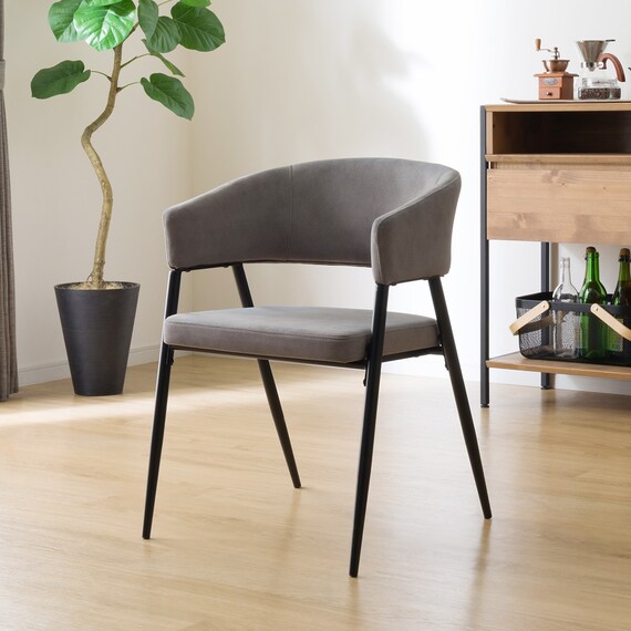 なぐり加工ダイニング5点セット (幅140cm OT01 ダークグレー) 13枚目画像