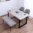 ダイニング4点セット (GNS 幅140cm GG / LTL LGY2P ベンチ) 2枚目画像
