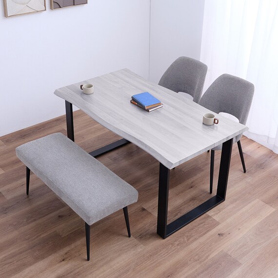 ダイニング4点セット (GNS 幅140cm GG / LTL LGY2P ベンチ) 2枚目画像