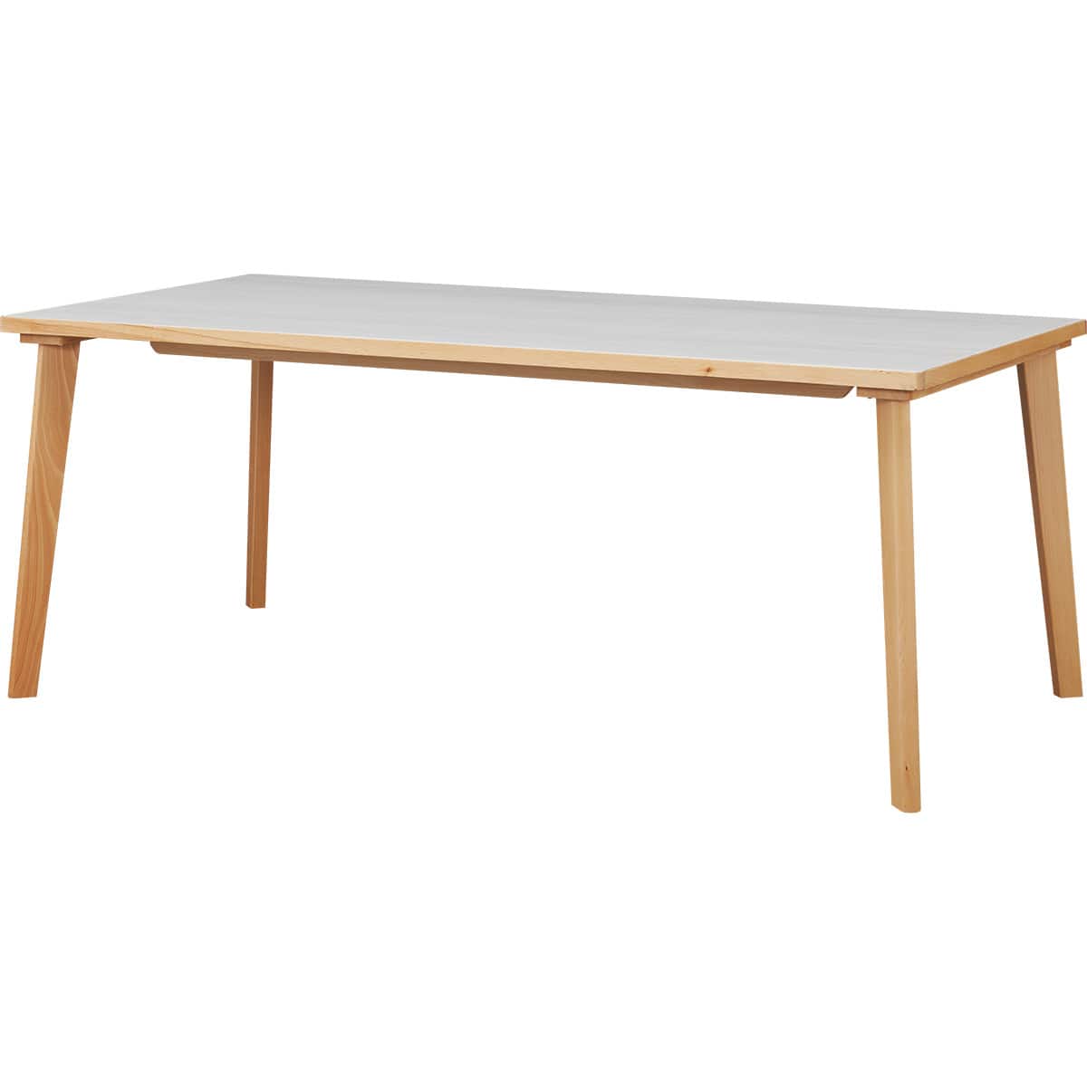 ニトリ 机 ホワイト&濃茶 セラミックトップテーブル (Nコレクション T-12 180A トラバーチン