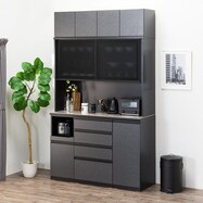 組合せキッチンボード 上置き付き セラミック天板(ベージュ) (リガーレ 幅140cm)【期間限定価格:10/31~1/5まで】