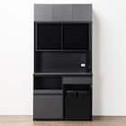 キッチンボード(上置き・ダストワゴン付き セラミック天板リガーレ120KB BK/BK) 18枚目画像