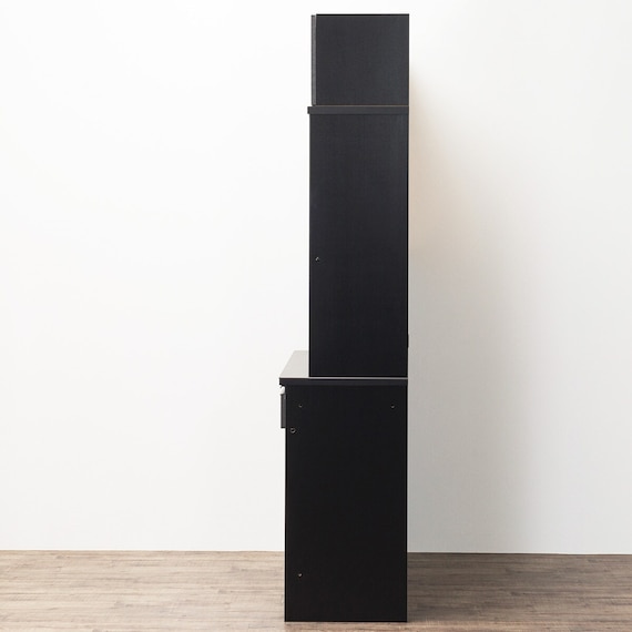 キッチンボード(上置き・ダストワゴン付き セラミック天板リガーレ120KB BK/BK) 20枚目画像