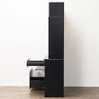 キッチンボード(上置き・ダストワゴン付き セラミック天板リガーレ120KB BK/BK) 21枚目画像