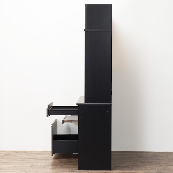 キッチンボード(上置き・ダストワゴン付き セラミック天板リガーレ120KB BK/BK) 21枚目画像