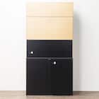 キッチンボード(上置き・ダストワゴン付き セラミック天板リガーレ120KB BK/BK) 22枚目画像