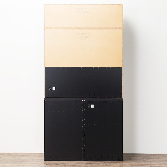 キッチンボード(上置き・ダストワゴン付き セラミック天板リガーレ120KB BK/BK) 22枚目画像